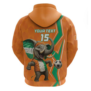 Custom Afro Ivory Coast Football Hoodie Go Champions