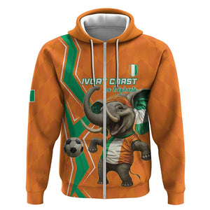 Custom Afro Ivory Coast Football Hoodie Go Champions