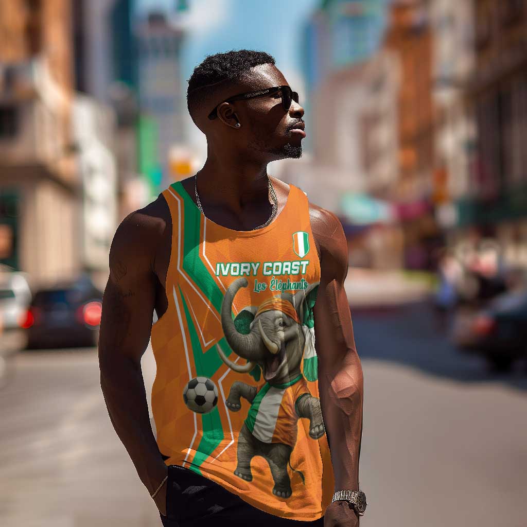 Custom Afro Ivory Coast Football Men Tank Top Go Champions