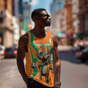 Custom Afro Ivory Coast Football Men Tank Top Go Champions