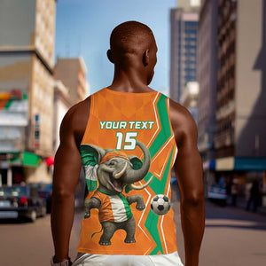 Custom Afro Ivory Coast Football Men Tank Top Go Champions