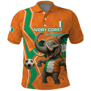 Custom Afro Ivory Coast Football Polo Shirt Go Champions