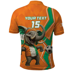 Custom Afro Ivory Coast Football Polo Shirt Go Champions