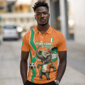 Custom Afro Ivory Coast Football Polo Shirt Go Champions