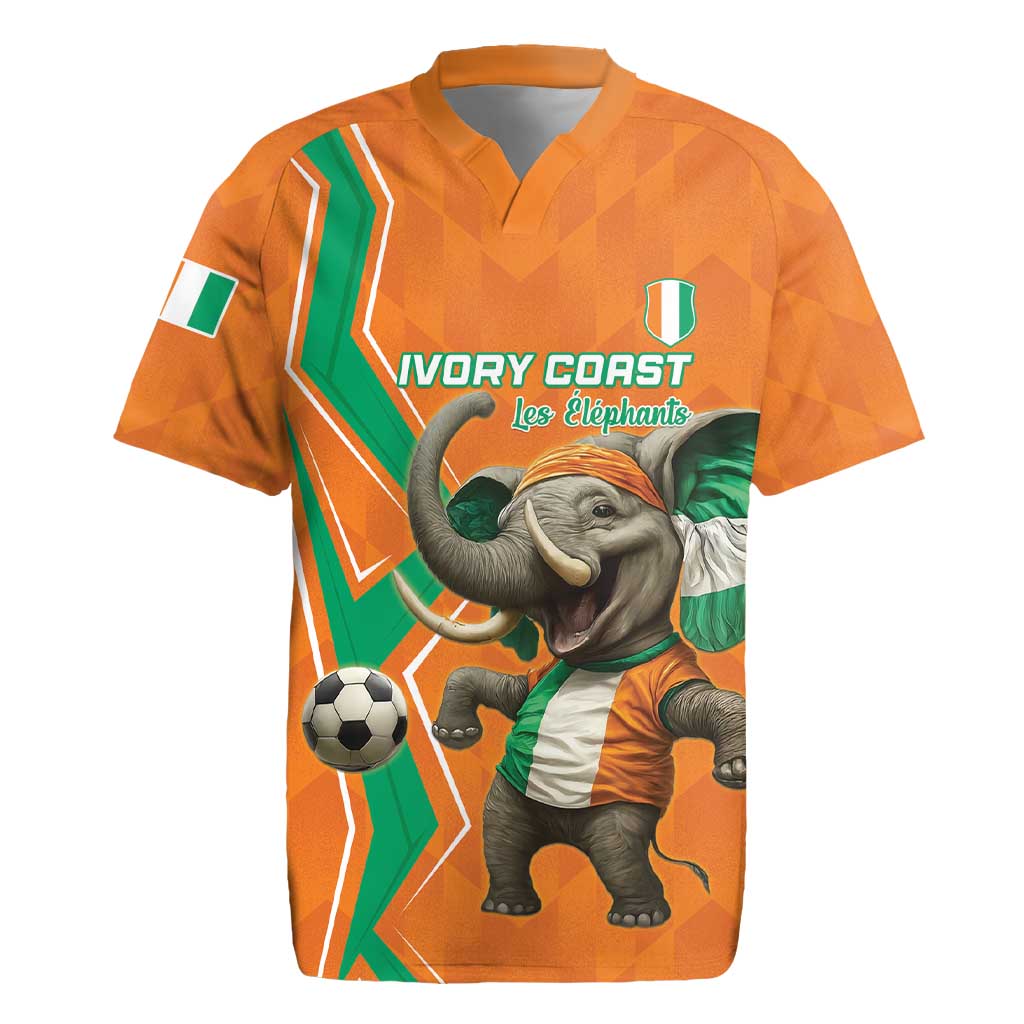 Custom Afro Ivory Coast Football Rugby Jersey Go Champions