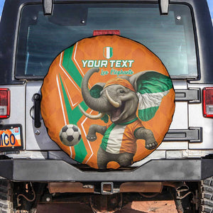 Custom Afro Ivory Coast Football Spare Tire Cover Go Champions