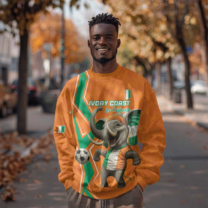 Custom Afro Ivory Coast Football Sweatshirt Go Champions