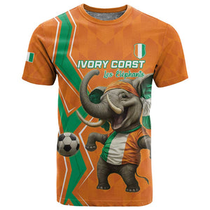 Custom Afro Ivory Coast Football T shirt Go Champions