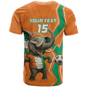 Custom Afro Ivory Coast Football T shirt Go Champions