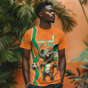 Custom Afro Ivory Coast Football T shirt Go Champions