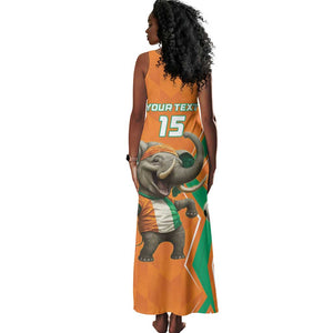 Custom Afro Ivory Coast Football Tank Maxi Dress Go Champions