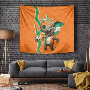 Custom Afro Ivory Coast Football Tapestry Go Champions