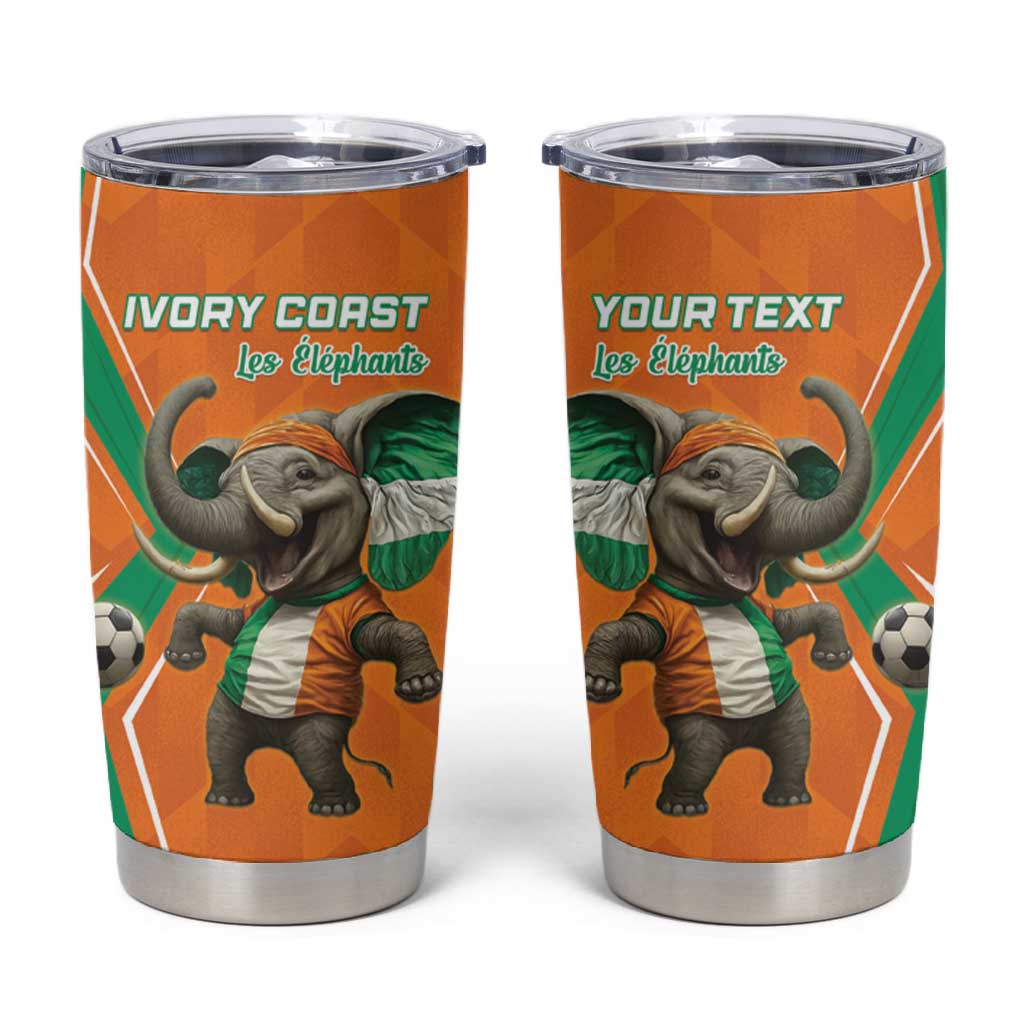 Custom Afro Ivory Coast Football Tumbler Cup Go Champions