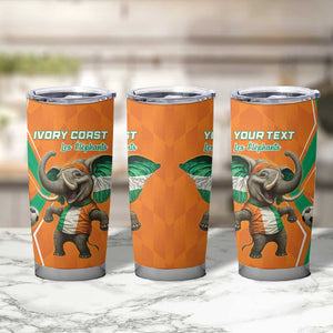 Custom Afro Ivory Coast Football Tumbler Cup Go Champions