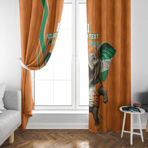 Custom Afro Ivory Coast Football Window Curtain Go Champions