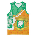Personalized Afro Ivory Coast Basketball Jersey Coat Of Arms With Kente Pattern LT15