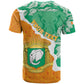 Personalized Afro Ivory Coast T shirt Coat Of Arms With Kente Pattern