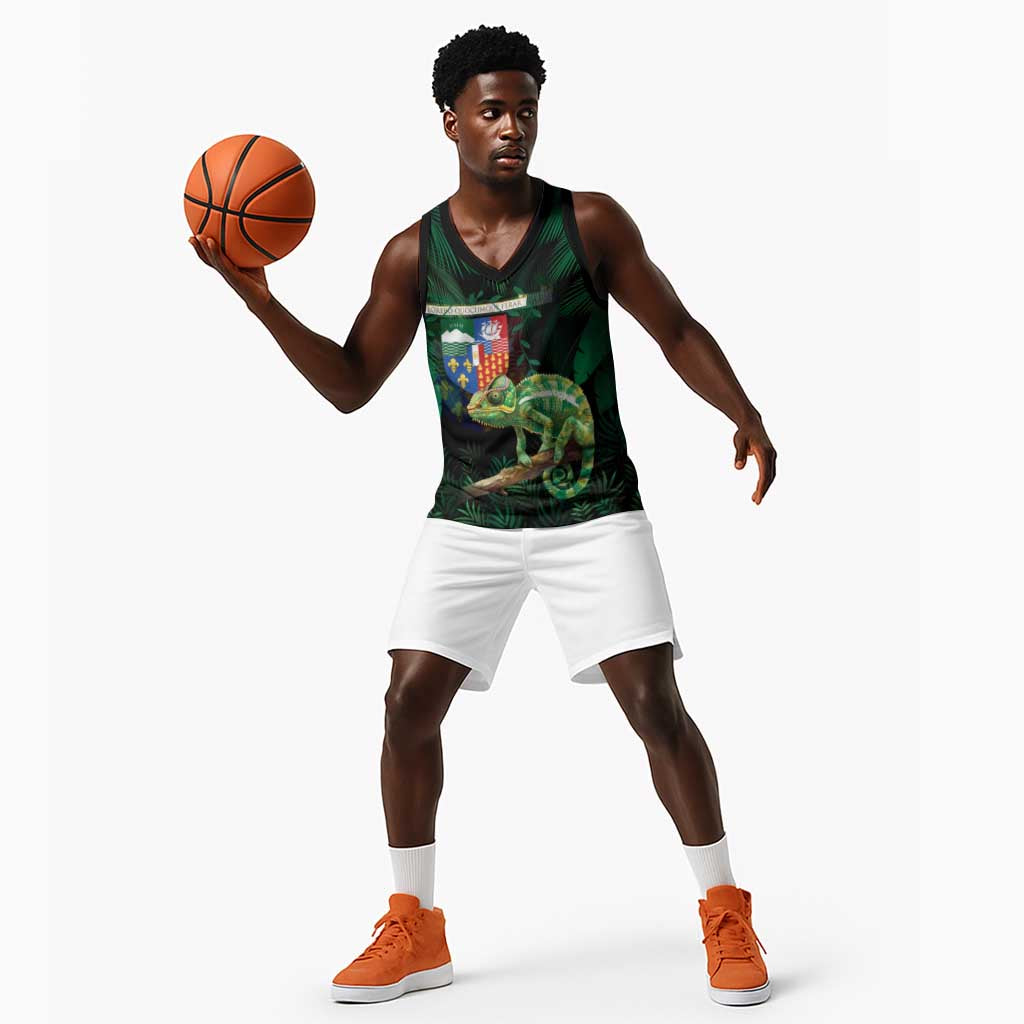 Reunion Island Basketball Jersey Furcifer Pardalis LT15