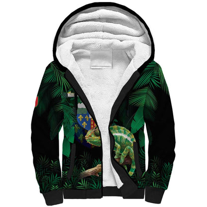 Reunion Island Sherpa Hoodie Furcifer Pardalis
