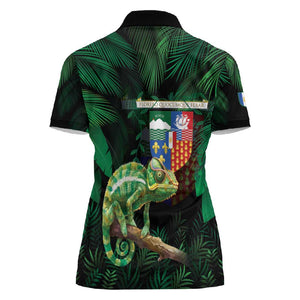 Reunion Island Women Polo Shirt Furcifer Pardalis