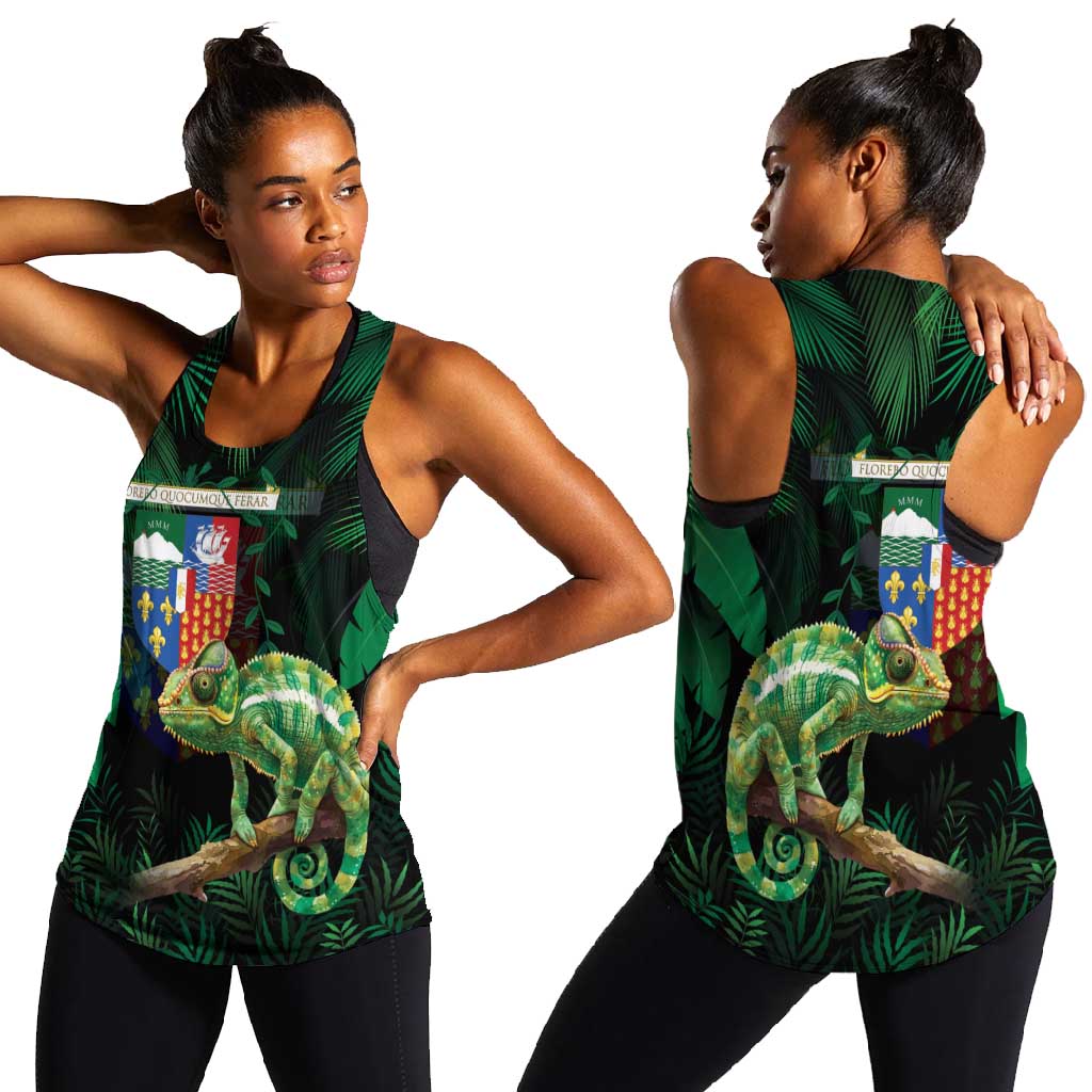 Reunion Island Women Racerback Tank Furcifer Pardalis