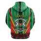Personalised Afro Burkina Faso Hoodie Coat Of Arms With Rose
