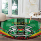 Personalised Afro Burkina Faso Round Carpet Coat Of Arms With Rose
