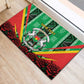 Personalised Afro Burkina Faso Rubber Doormat Coat Of Arms With Rose