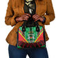Personalised Afro Burkina Faso Shoulder Handbag Coat Of Arms With Rose