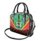 Personalised Afro Burkina Faso Shoulder Handbag Coat Of Arms With Rose