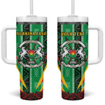 Personalised Afro Burkina Faso Tumbler With Handle Coat Of Arms With Rose