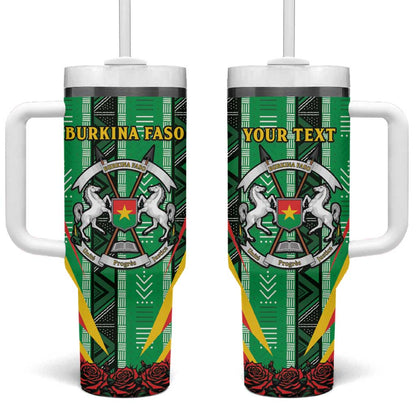 Personalised Afro Burkina Faso Tumbler With Handle Coat Of Arms With Rose