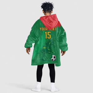 Burkina Faso Football Custom Kid Wearable Blanket Hoodie Go Stallions