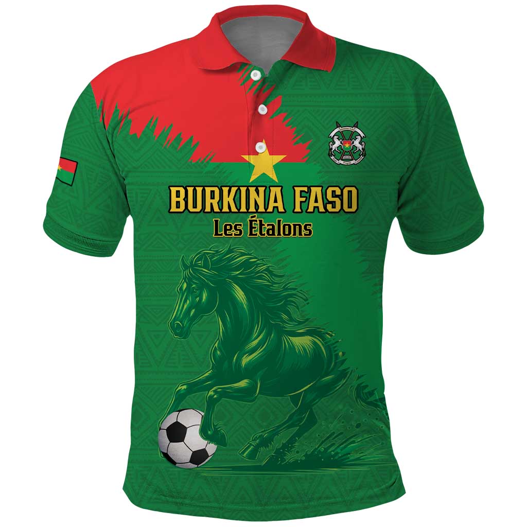 Burkina Faso Football Custom Polo Shirt Go Stallions