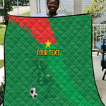 Burkina Faso Football Custom Quilt Go Stallions