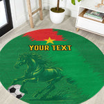 Burkina Faso Football Custom Round Carpet Go Stallions