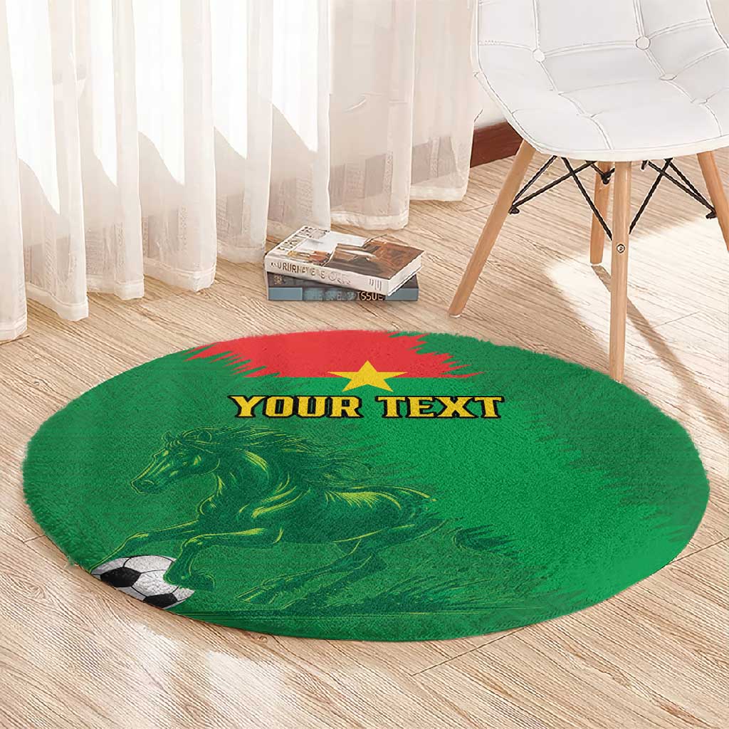 Burkina Faso Football Custom Round Carpet Go Stallions