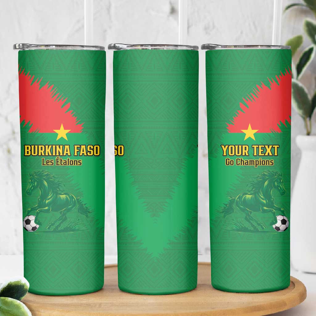 Burkina Faso Football Custom Skinny Tumbler Go Stallions
