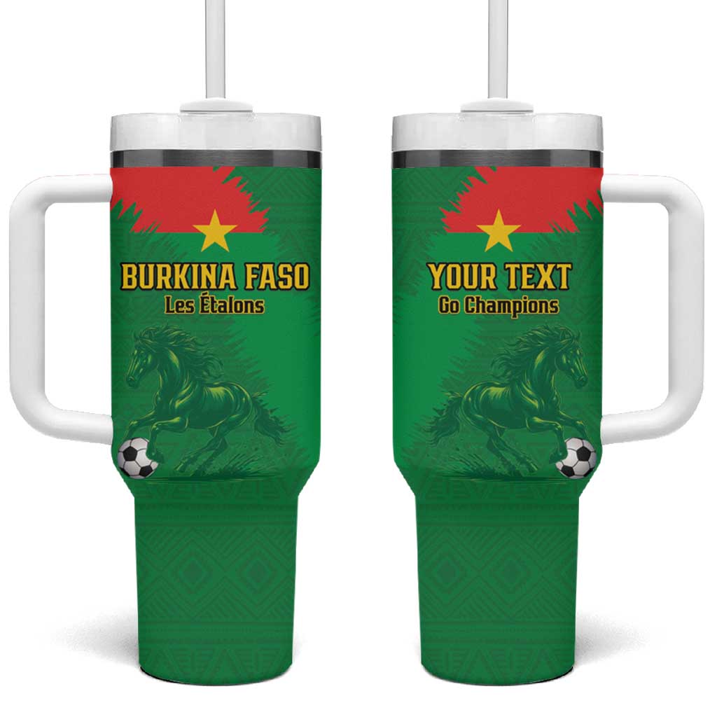 Burkina Faso Football Custom Tumbler With Handle Go Stallions