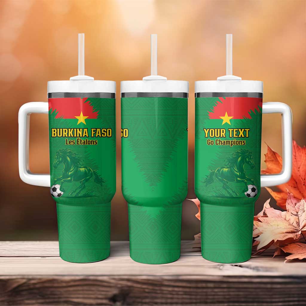 Burkina Faso Football Custom Tumbler With Handle Go Stallions