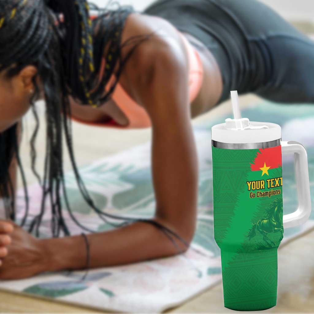 Burkina Faso Football Custom Tumbler With Handle Go Stallions