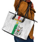 Burkina Faso Football Custom Leather Tote Bag Go Champions