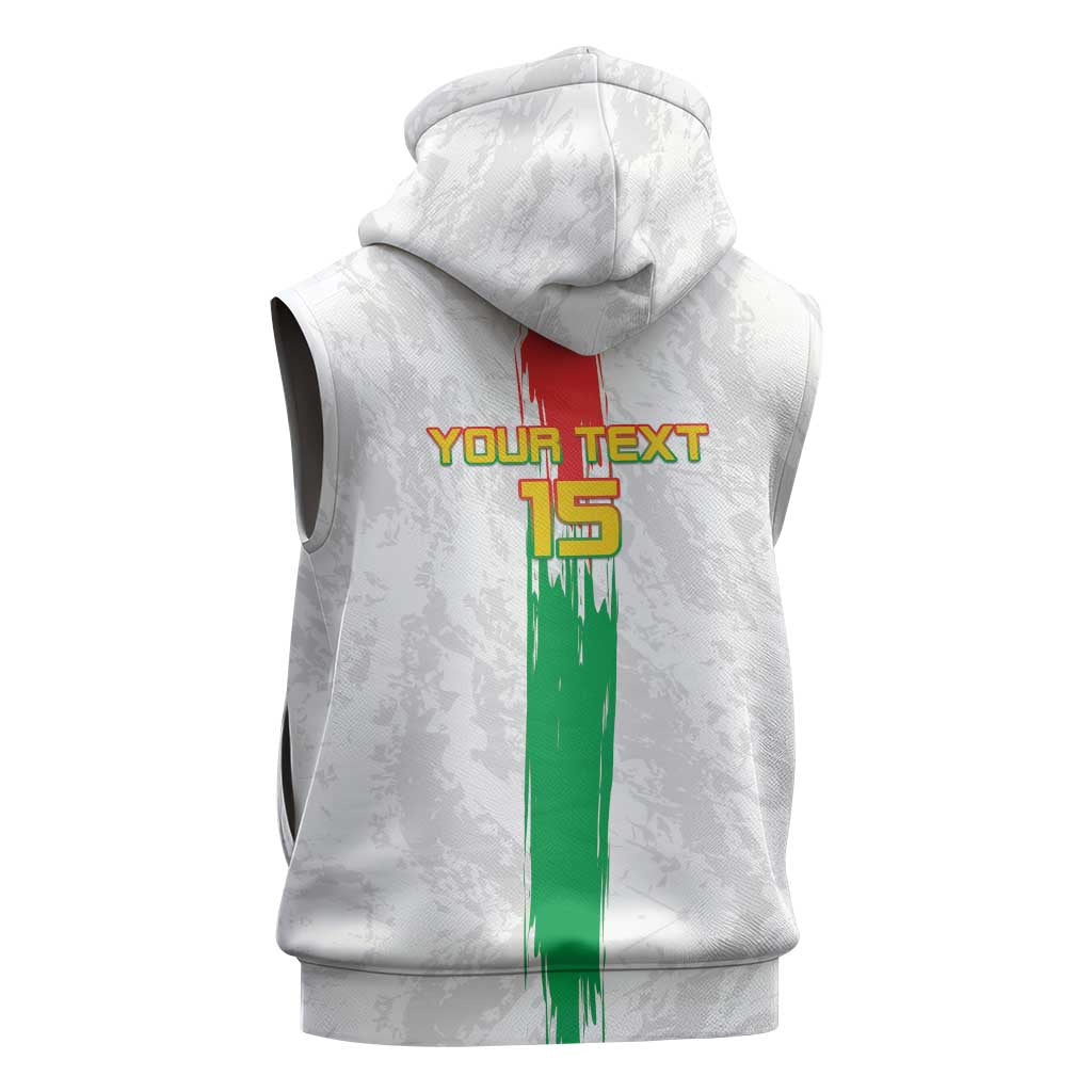 Burkina Faso Football Custom Sleeveless Zip Hoodie Go Champions - African Pride