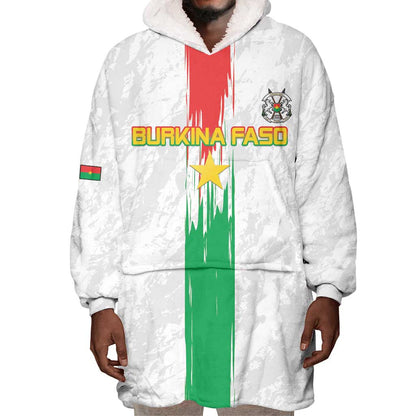 Burkina Faso Football Custom Wearable Blanket Hoodie Go Champions