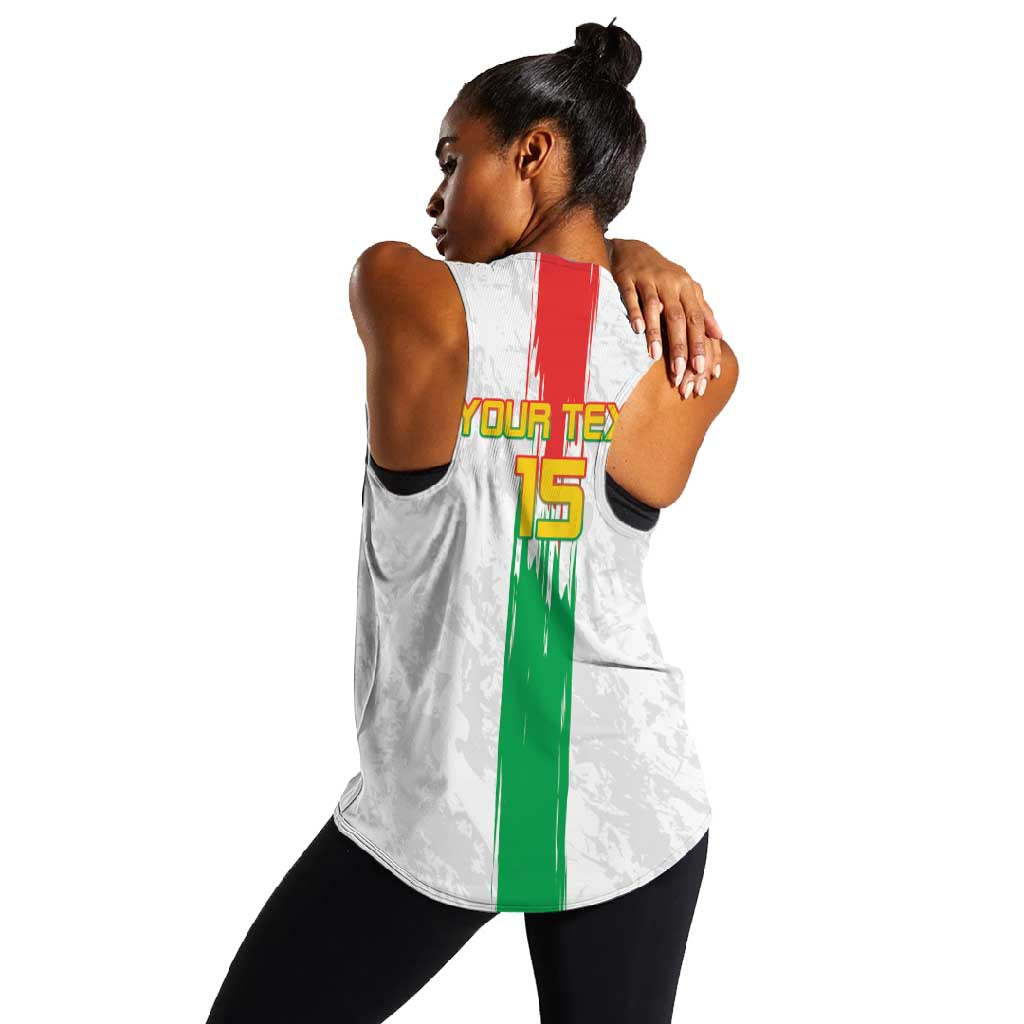 Burkina Faso Football Custom Women Racerback Tank Go Champions