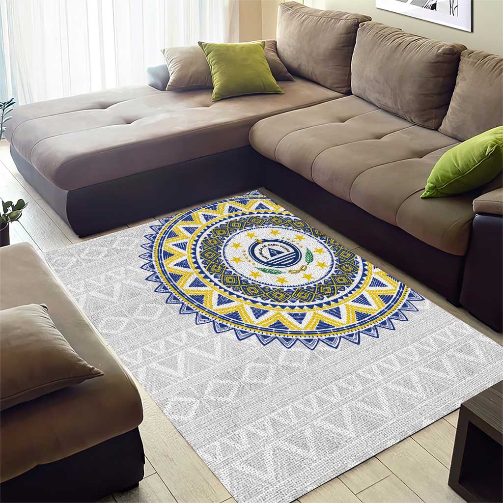 Cape Verde African Tribal Pattern Area Rug Chest Arm Tattoo