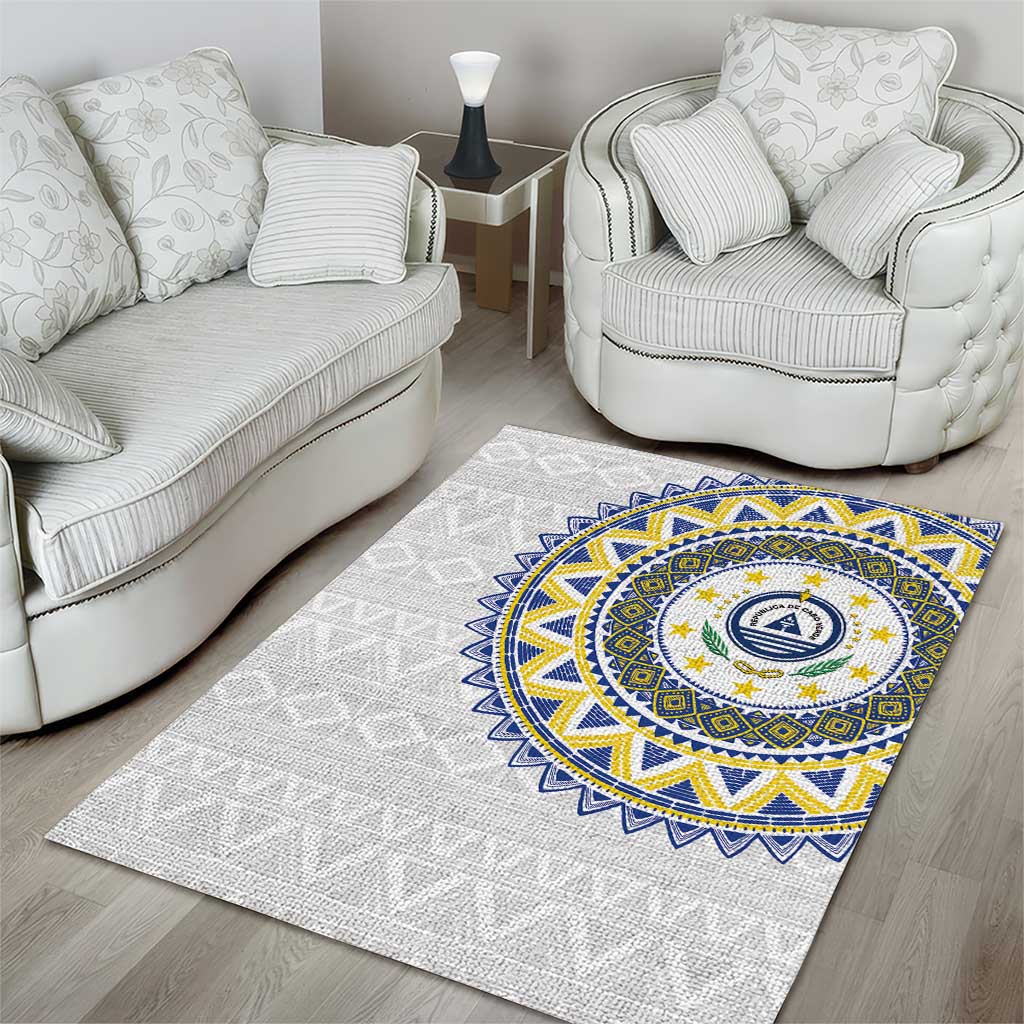 Cape Verde African Tribal Pattern Area Rug Chest Arm Tattoo
