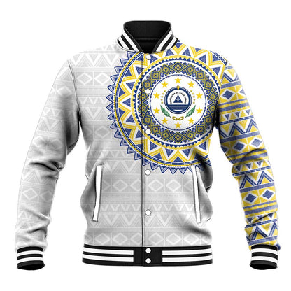 Cape Verde African Tribal Pattern Baseball Jacket Chest Arm Tattoo