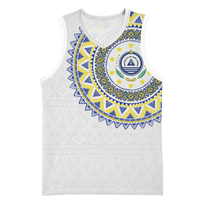 Cape Verde African Tribal Pattern Basketball Jersey Chest Arm Tattoo LT15