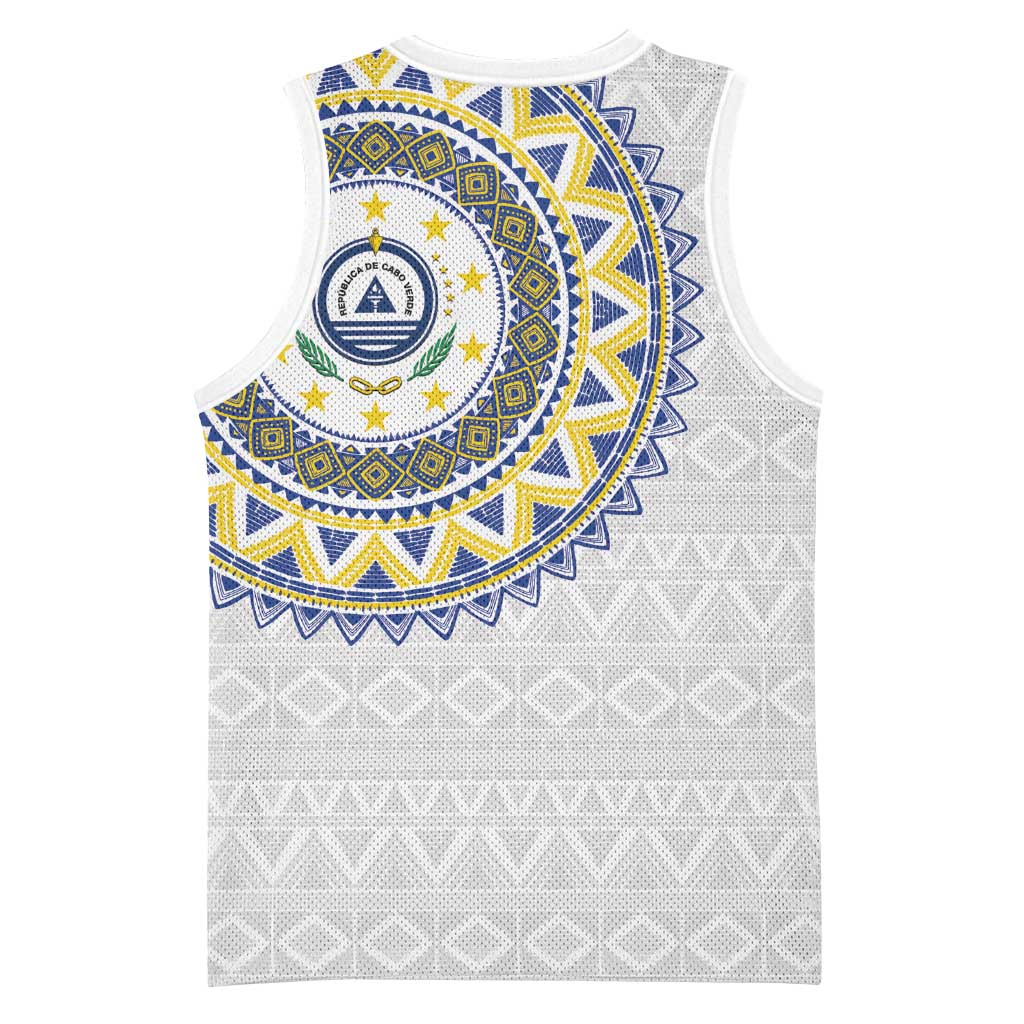 Cape Verde African Tribal Pattern Basketball Jersey Chest Arm Tattoo LT15